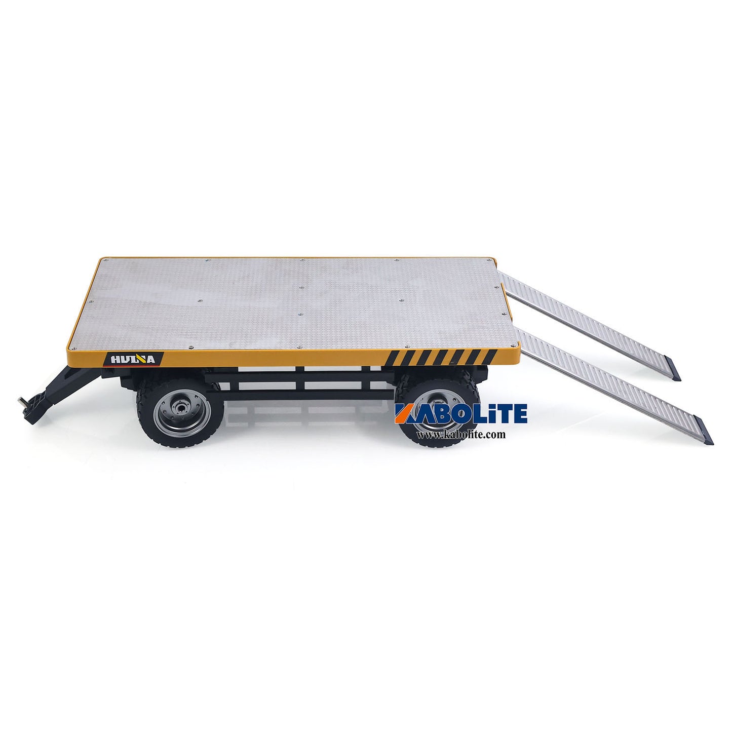 IN Stock HUINA 1578 1/10 2Axle Flatbed Trailer with Manual Lifting Tail Board For 1/14 1577 Electric RC Forklift Model