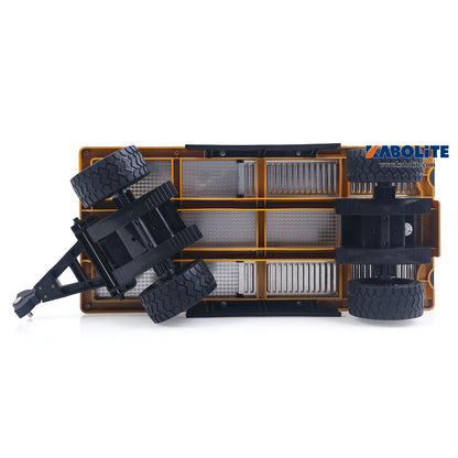 IN Stock HUINA 1578 1/10 2Axle Flatbed Trailer with Manual Lifting Tail Board For 1/14 1577 Electric RC Forklift Model