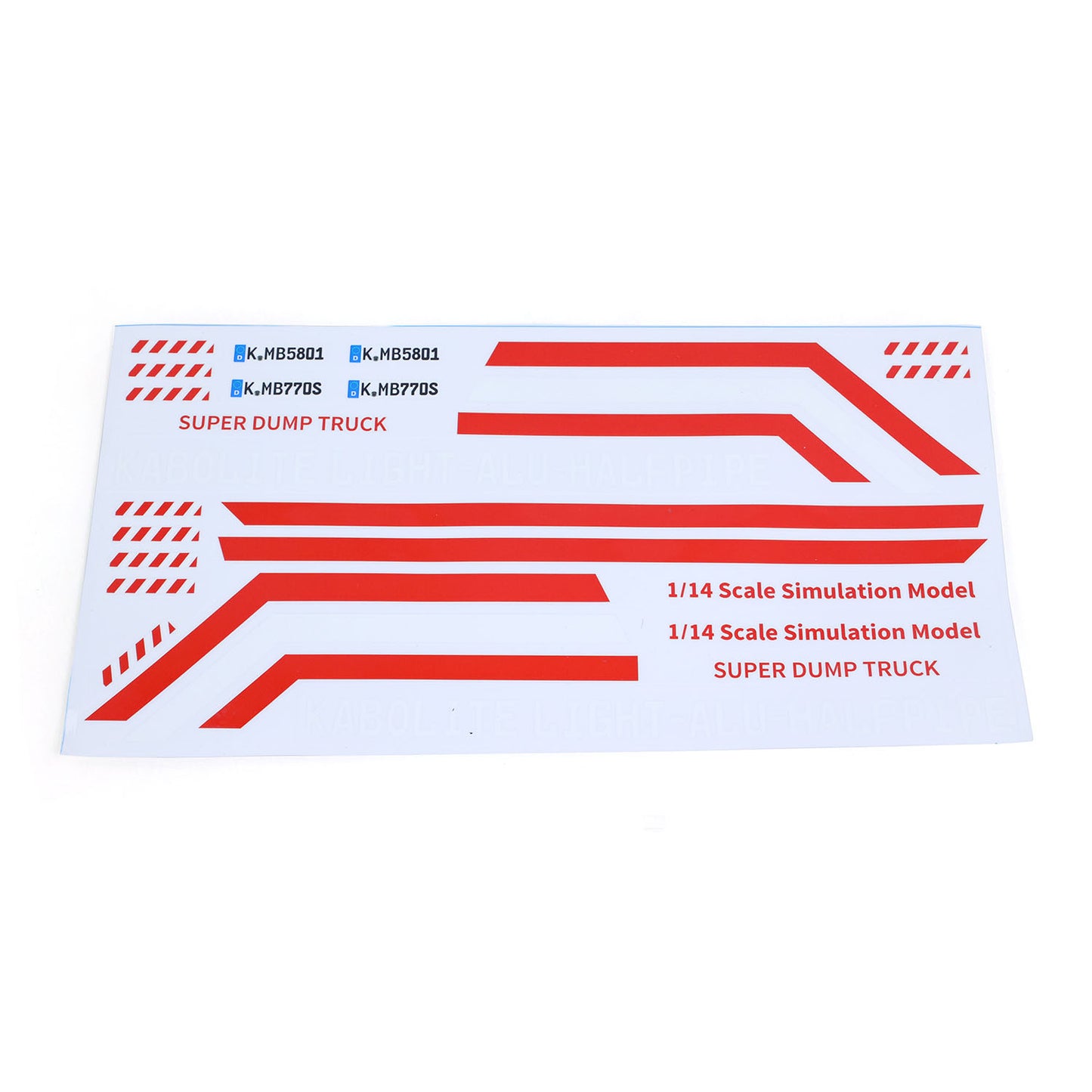 26.1Inches KABOLITE 1/14 Metal Radio Control Semi Trailer Dumper Electric Lifting for RC Tractor Truck SC 770S Light Support Leg