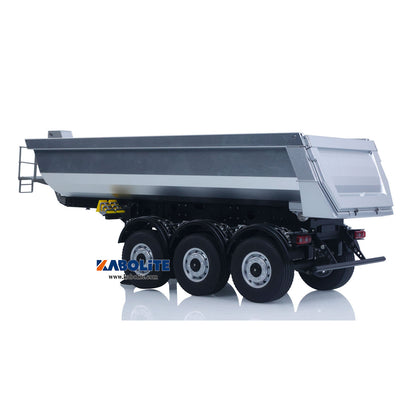 Fast Free Shipping for EU KABOLITE 1/14 Metal RC 3Axles Electric Lifting Semi Trailer Dumper for 5801 Tractor Truck 770S 100 Light Support Leg