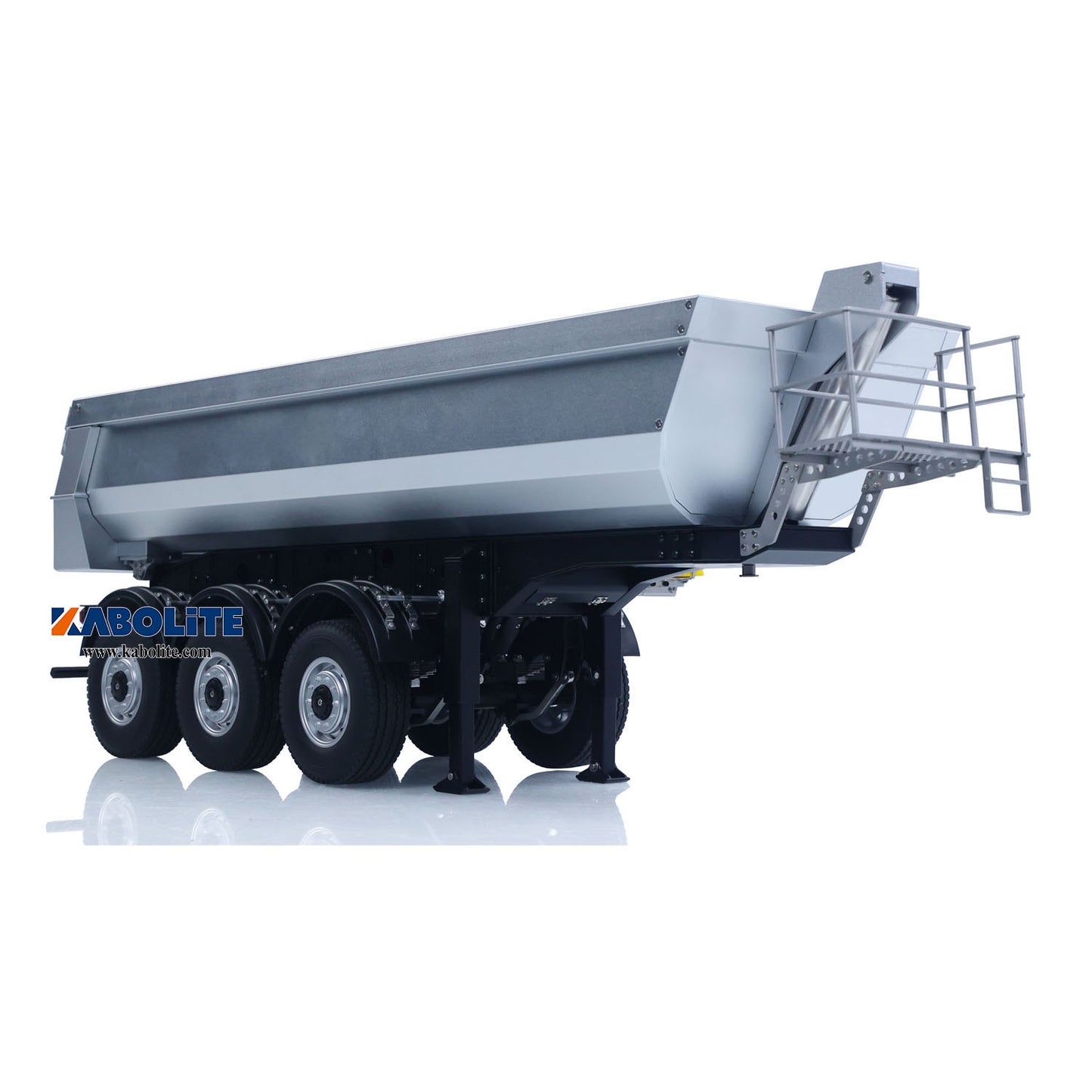 Fast Free Shipping for EU KABOLITE 1/14 Metal RC 3Axles Electric Lifting Semi Trailer Dumper for 5801 Tractor Truck 770S 100 Light Support Leg