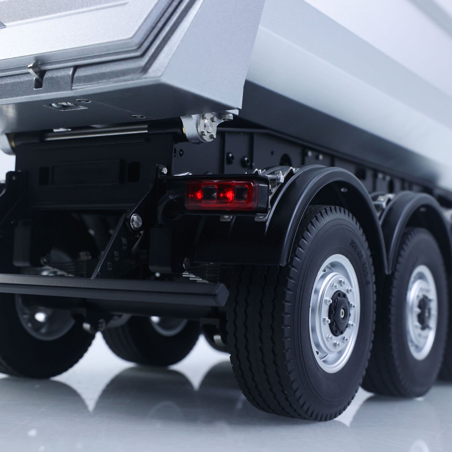 26.1Inches KABOLITE 1/14 Metal Radio Control Semi Trailer Dumper Electric Lifting for RC Tractor Truck SC 770S Light Support Leg