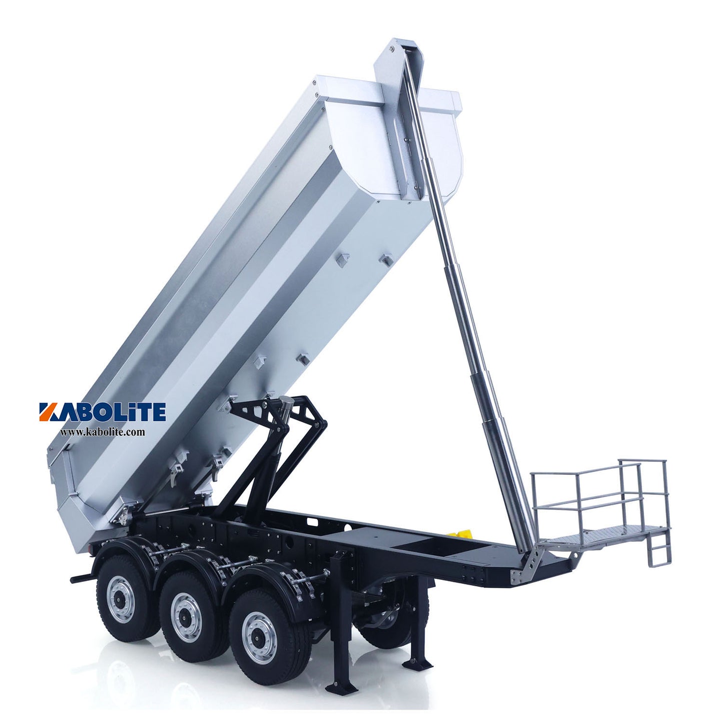 Fast Free Shipping for EU KABOLITE 1/14 Metal RC 3Axles Electric Lifting Semi Trailer Dumper for 5801 Tractor Truck 770S 100 Light Support Leg