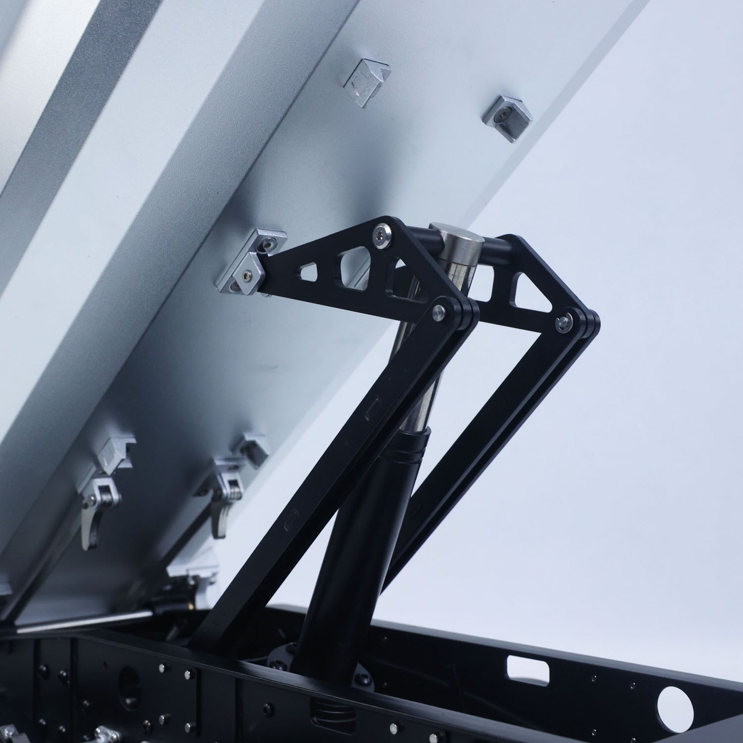 26.1Inches KABOLITE 1/14 Metal Radio Control Semi Trailer Dumper Electric Lifting for RC Tractor Truck SC 770S Light Support Leg