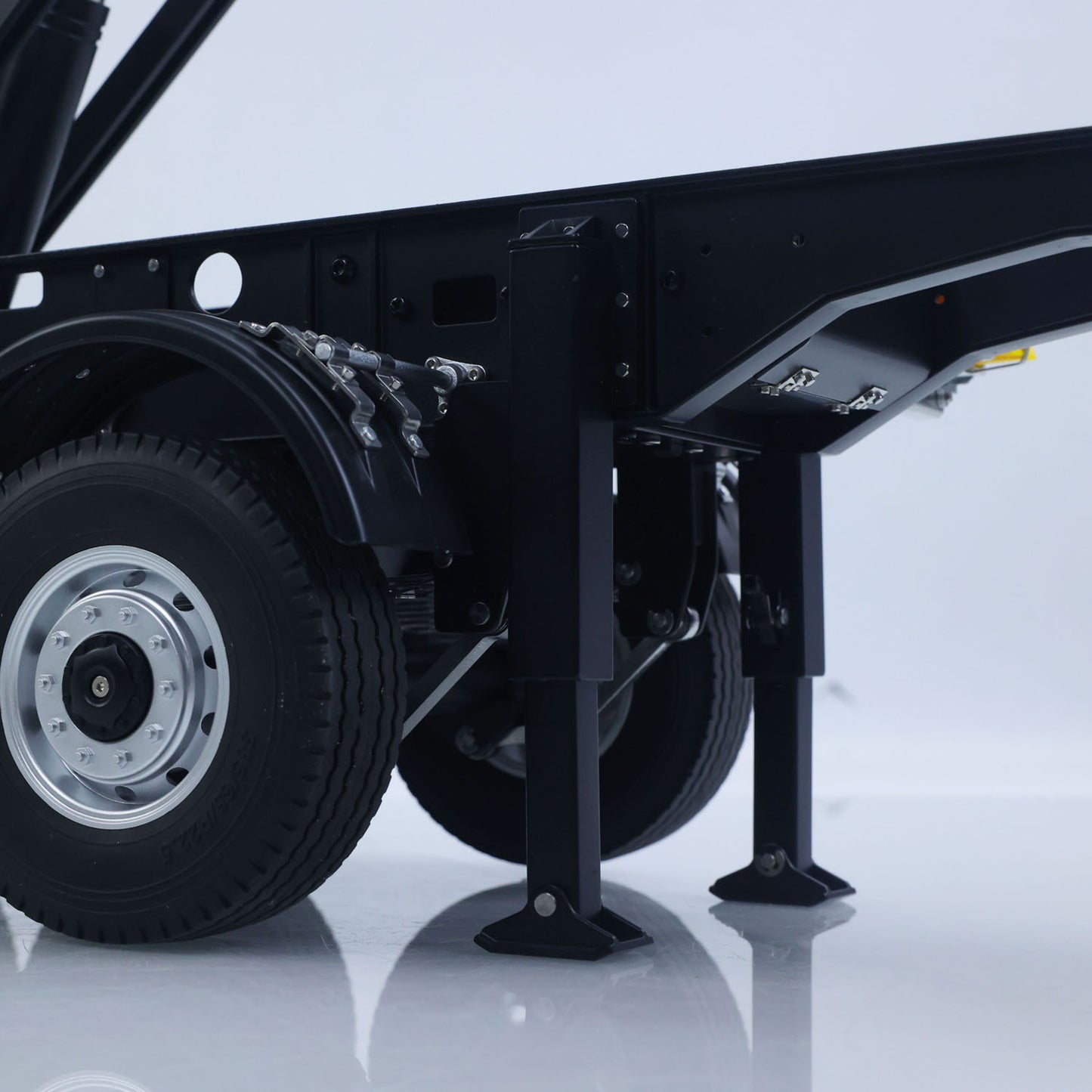 26.1Inches KABOLITE 1/14 Metal Radio Control Semi Trailer Dumper Electric Lifting for RC Tractor Truck SC 770S Light Support Leg