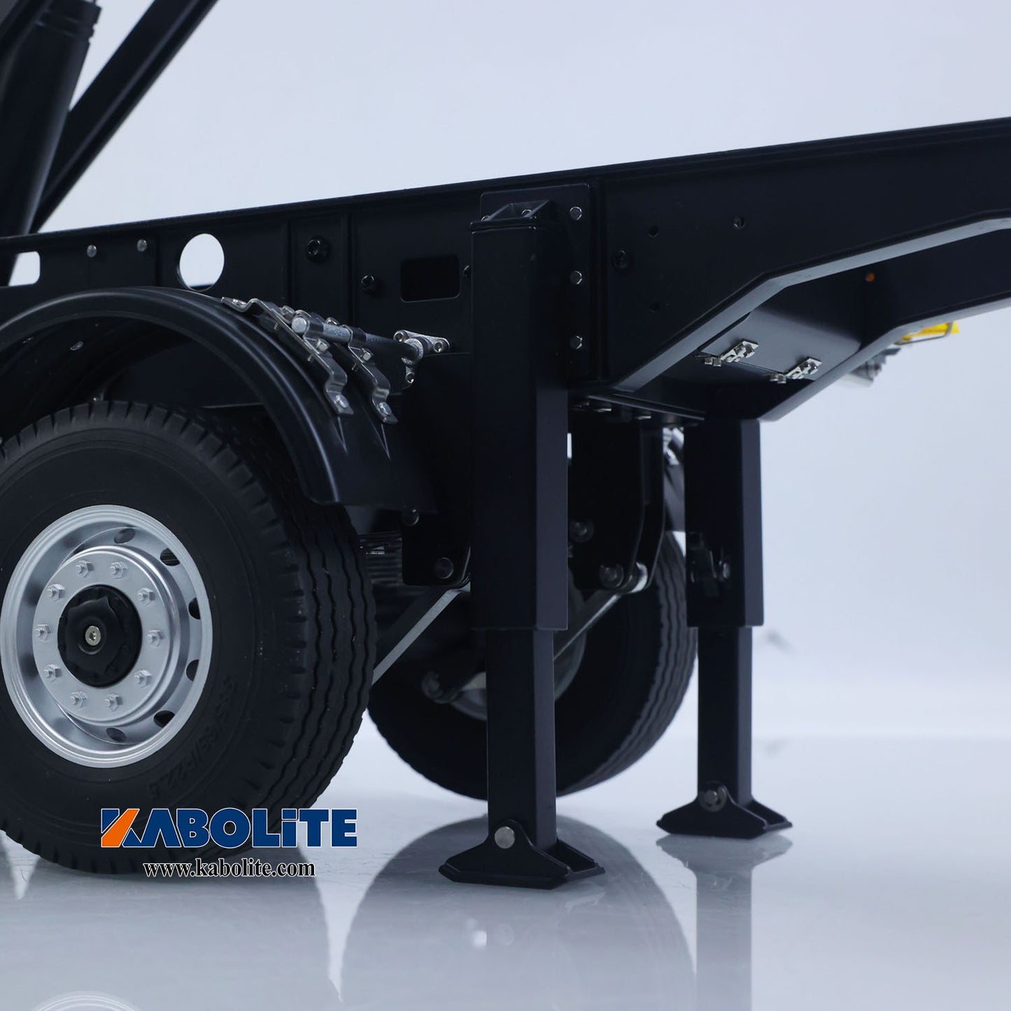 US Stock KABOLITE 1/14 Metal RC Semi Trailer Dumper Electric Lifting for 770S-100 5801 Tractor Truck Light Support Leg Charger Battery ESC