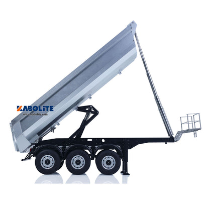 Fast Free Shipping for EU KABOLITE 1/14 Metal RC 3Axles Electric Lifting Semi Trailer Dumper for 5801 Tractor Truck 770S 100 Light Support Leg