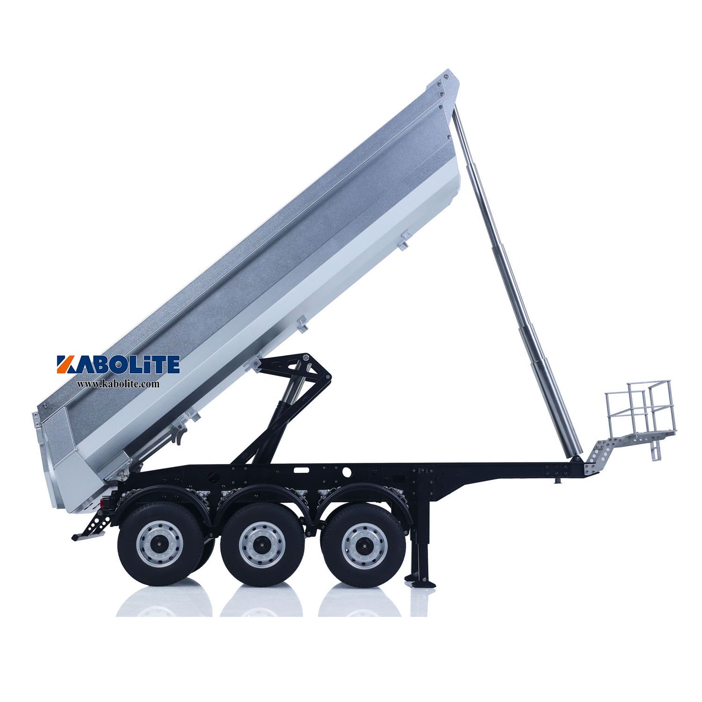US Stock KABOLITE 1/14 Metal RC Semi Trailer Dumper Electric Lifting for 770S-100 5801 Tractor Truck Light Support Leg Charger Battery ESC