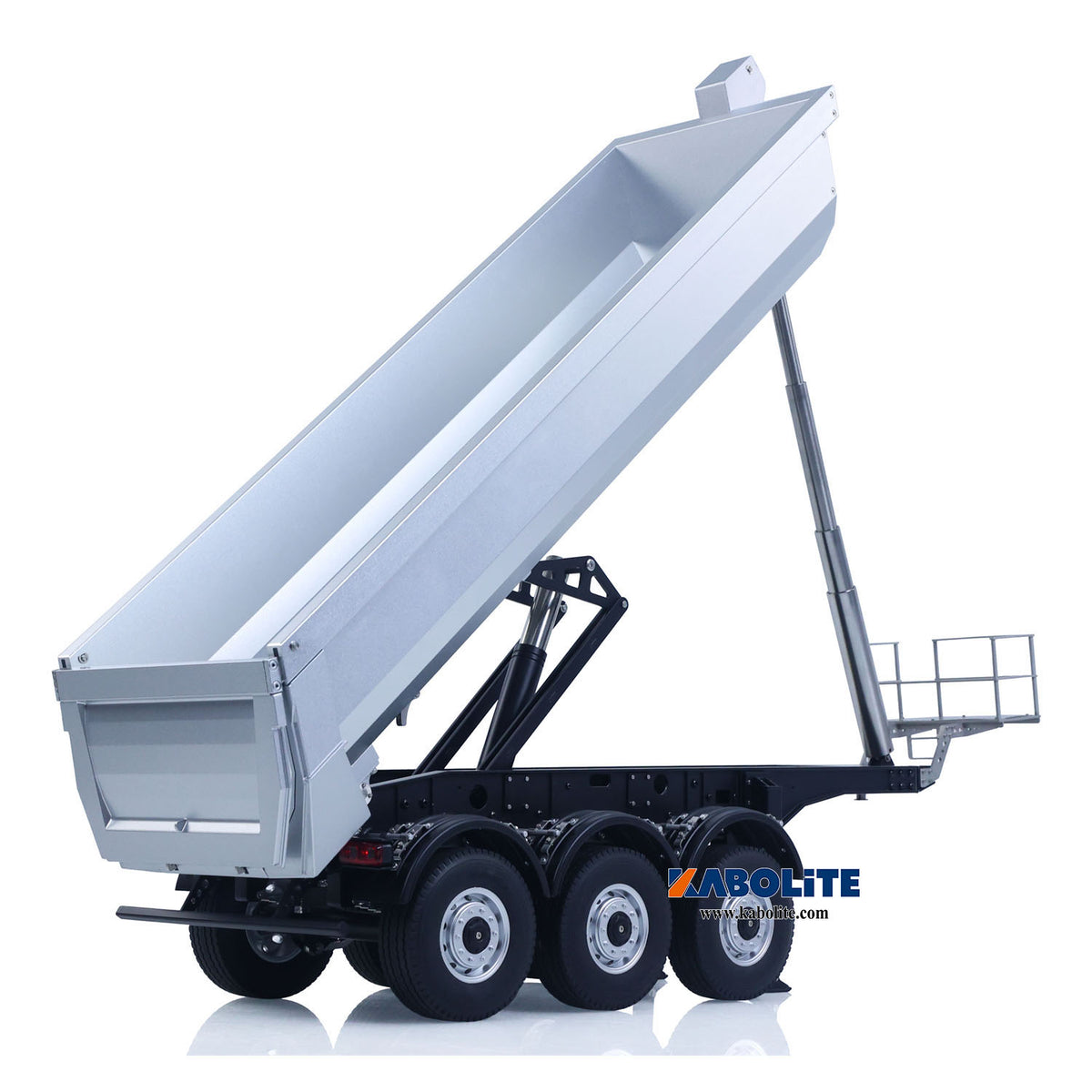 Kabolite K770S-102 1/14 Metal 3Axles Remote Control Electric Lifting Dump Semi Trailer for Weekend Outdoor Fun