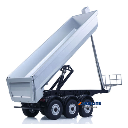 Kabolite K770S-102 1/14 Metal 3Axles Remote Control Electric Lifting Dump Semi Trailer for Weekend Outdoor Fun