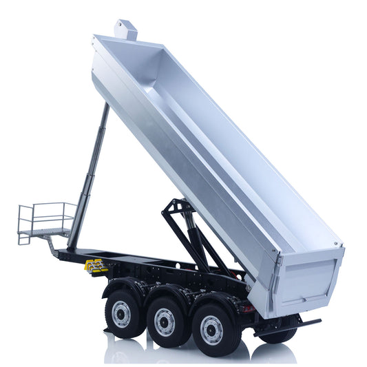 26.1Inches KABOLITE 1/14 Metal Radio Control Semi Trailer Dumper Electric Lifting for RC Tractor Truck SC 770S Light Support Leg
