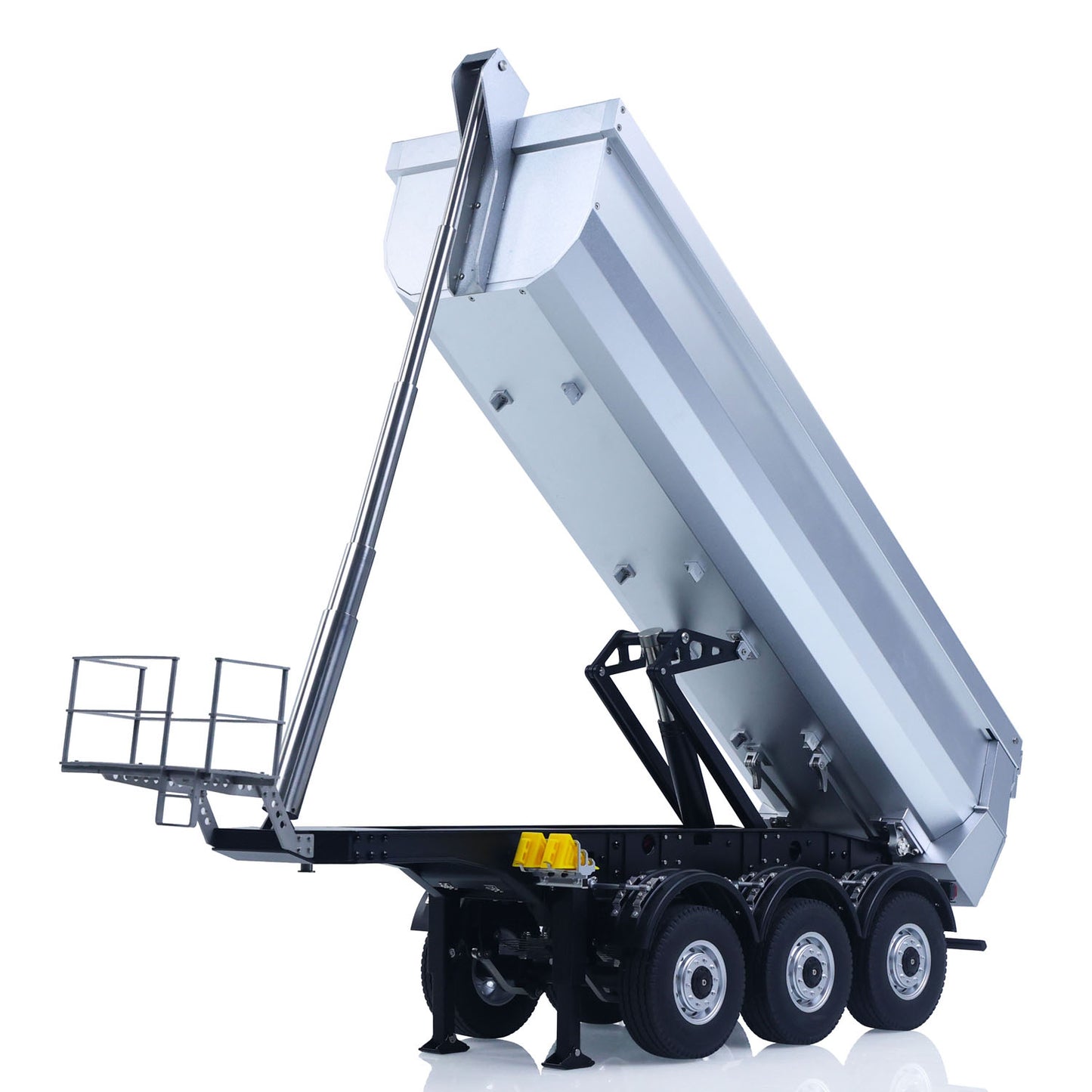 26.1Inches KABOLITE 1/14 Metal Radio Control Semi Trailer Dumper Electric Lifting for RC Tractor Truck SC 770S Light Support Leg