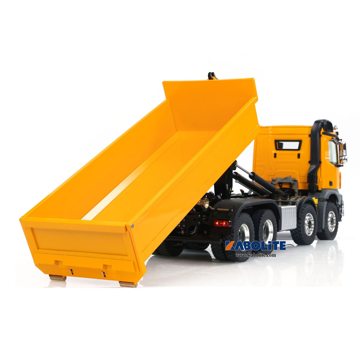 Kabolite K3365/K3366 1/14 8X8 RC Hydraulic Roll On Off Dumper Truck with FS ST8 Remote Controller 2 Speed Transmission Sound Light System