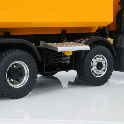 Kabolite K3365 K3366 1/14 8X8 RC Hydraulic Roll On Off Dumper Truck with FlySky FS ST8 Remote Controller 2 Speed Transmission Sound Light System