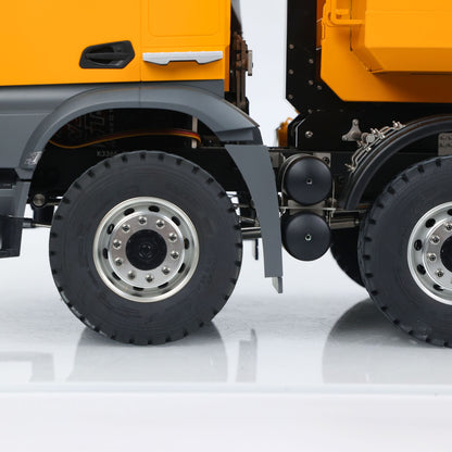 Kabolite K3365 K3366 1/14 8X8 RC Hydraulic Roll On Off Dumper Truck with FlySky FS ST8 Remote Controller 2 Speed Transmission Sound Light System