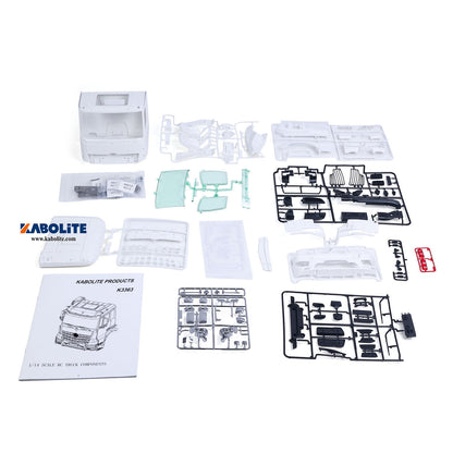 IN Stock Kabolite K3363 1/14 Plastic Painted Cabin Shell KIT Spare Parts for Remote Control Dump Truck Truck DIY Model Builders