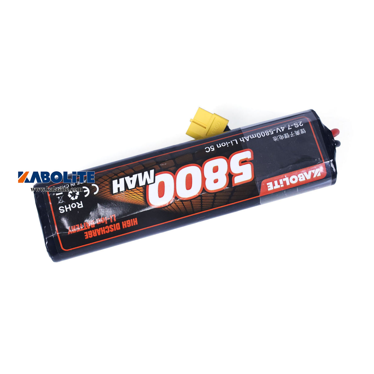 Kabolite 5800mAh 7.4V Li-ion Battery Spare Parts for 1/14 3364 3365 3362 Hydraulic RC Dump Truck Tractor Model