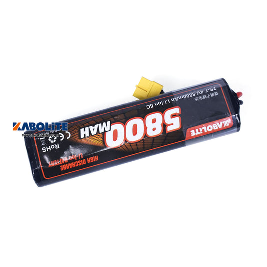 Kabolite 5800mAh 7.4V Li-ion Battery Spare Parts for 1/14 3364 3365 3362 Hydraulic RC Dump Truck Tractor Model