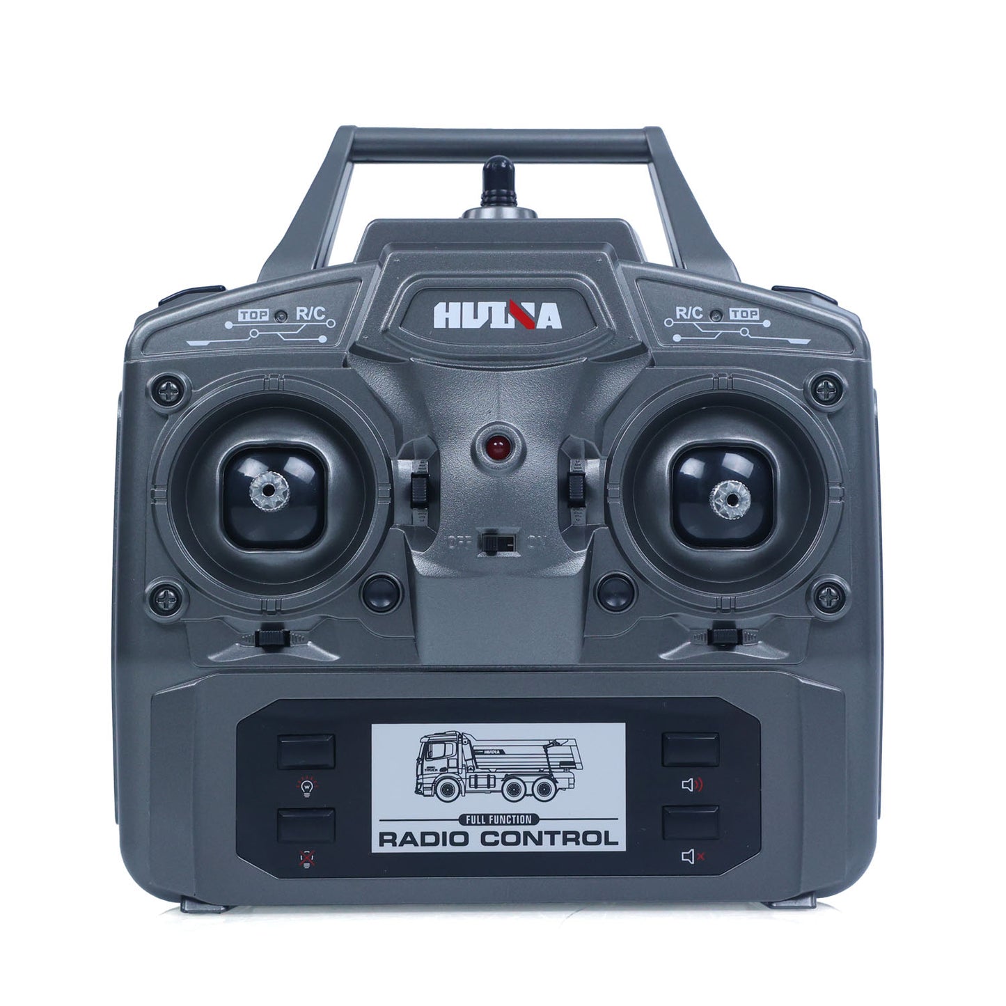 US Stock HUINA 1/14 Electric RC Dump Truck 573 Remote Control Tipper Model Vehicle Flowing Water Light Sound Effect 2.4G Radio Battery