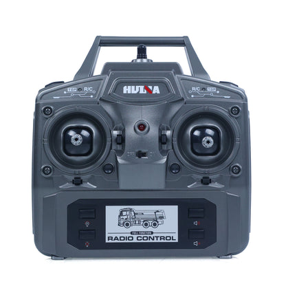 US Stock HUINA 1/14 Electric RC Dump Truck 573 Remote Control Tipper Model Vehicle Flowing Water Light Sound Effect 2.4G Radio Battery