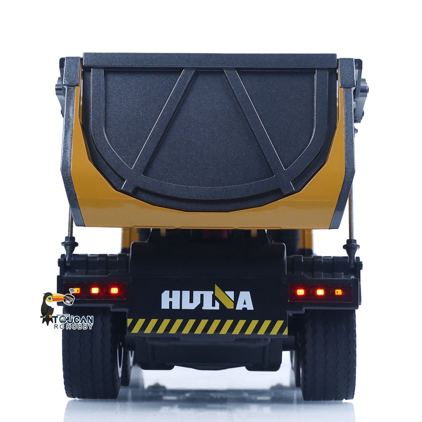 HUINA 1/14 Electric RC Dump Truck 573 Remote Control Tipper Model Vehicle Flowing Water Light Sound Effect 2.4G Radio Battery