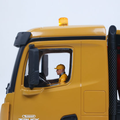 US Stock HUINA 1/14 Electric RC Dump Truck 573 Remote Control Tipper Model Vehicle Flowing Water Light Sound Effect 2.4G Radio Battery