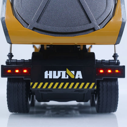 US Stock HUINA 1/14 Electric RC Dump Truck 573 Remote Control Tipper Model Vehicle Flowing Water Light Sound Effect 2.4G Radio Battery