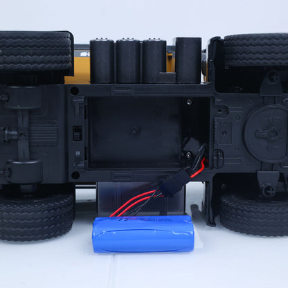 US Stock HUINA 1/14 Electric RC Dump Truck 573 Remote Control Tipper Model Vehicle Flowing Water Light Sound Effect 2.4G Radio Battery