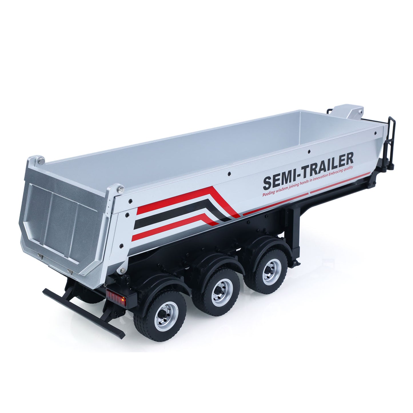 IN Stock Electric Semi Dump Trailer Light Effect Support Legs For HUINA 1/18 Remote Control Tractor Truck 1501 1501PRO Finished Model