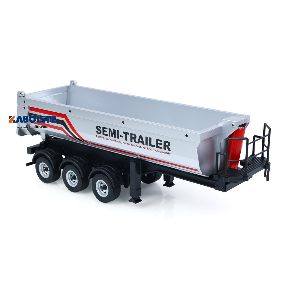 IN Stock HUINA 1509 Electric Semi Dump Trailer with Light Effect Support Legs For 1/18 1501 Remote Control Tractor Truck Model