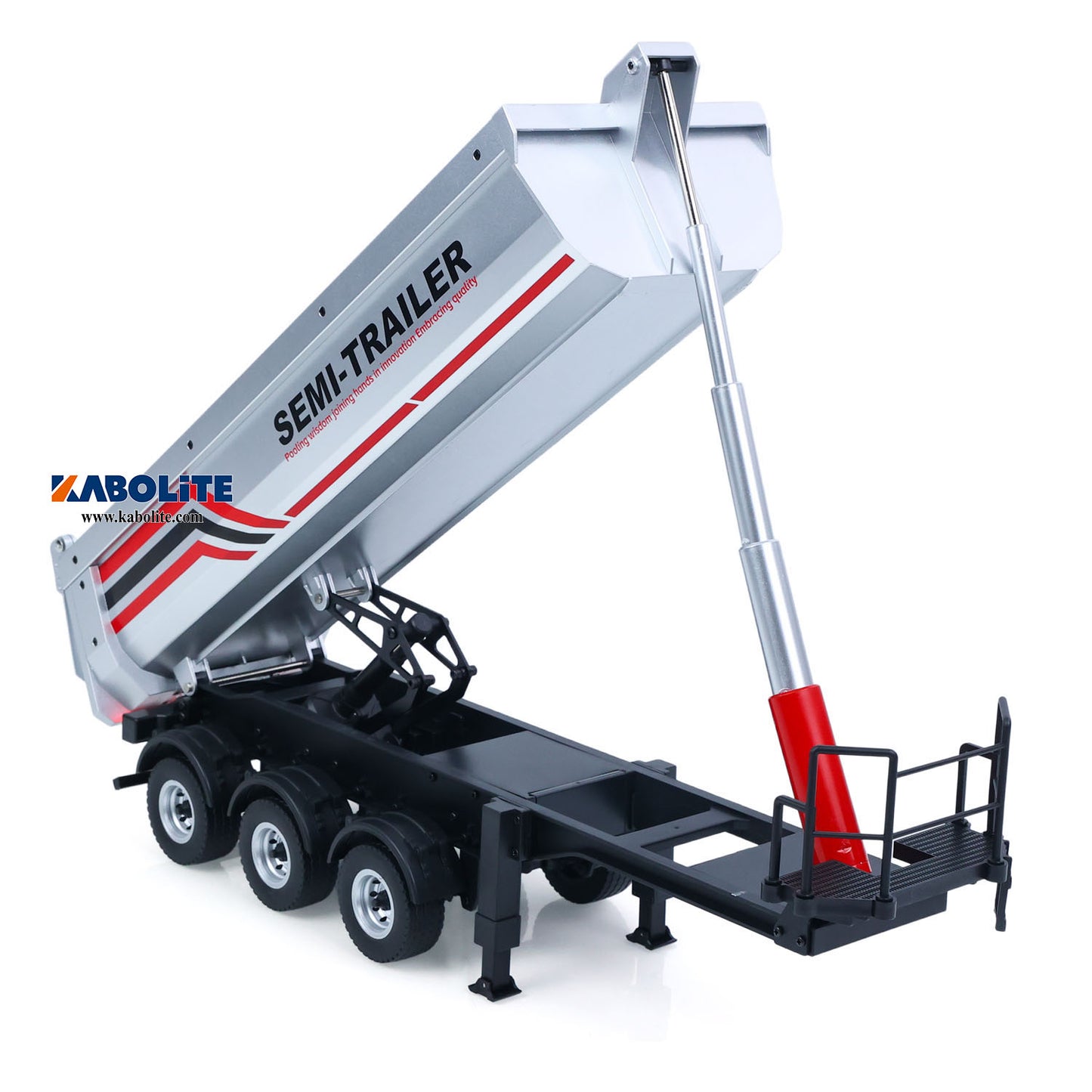 IN Stock HUINA 1509 Electric Semi Dump Trailer with Light Effect Support Legs For 1/18 1501 Remote Control Tractor Truck Model