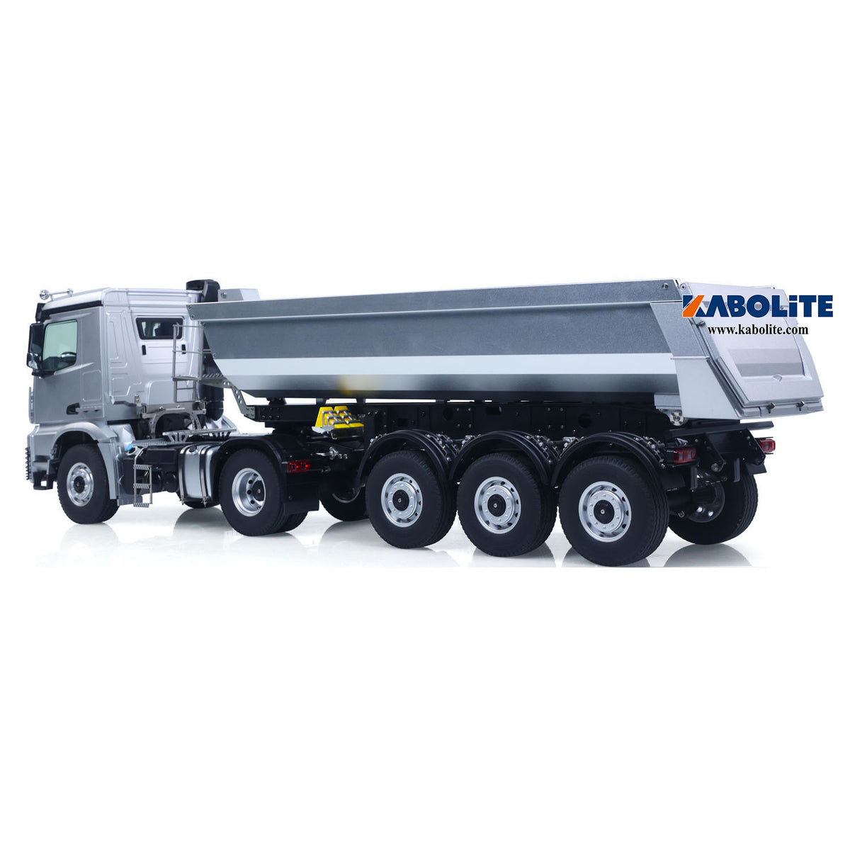 US Stock Kabolite 1/14 4X4 RC Tractor Truck 5801 3Axles Electric Lifting Dump Trailer 2 Speed Transmission Battery Light Sound System