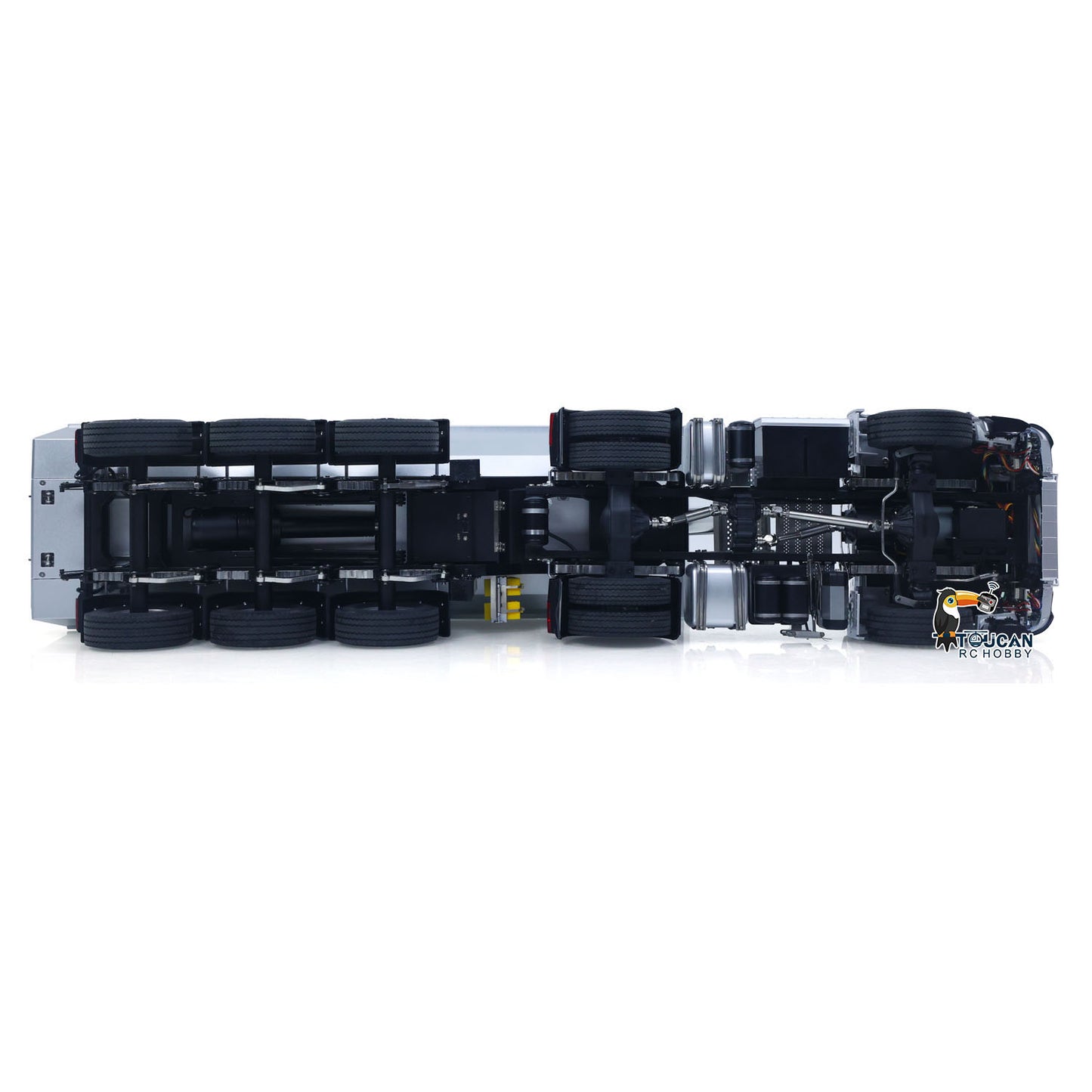 Fast Free Shipping Kabolite RTR Car 1/14 4X4 RC Tractor Truck 3Axles Electric Lifting Dump Trialer