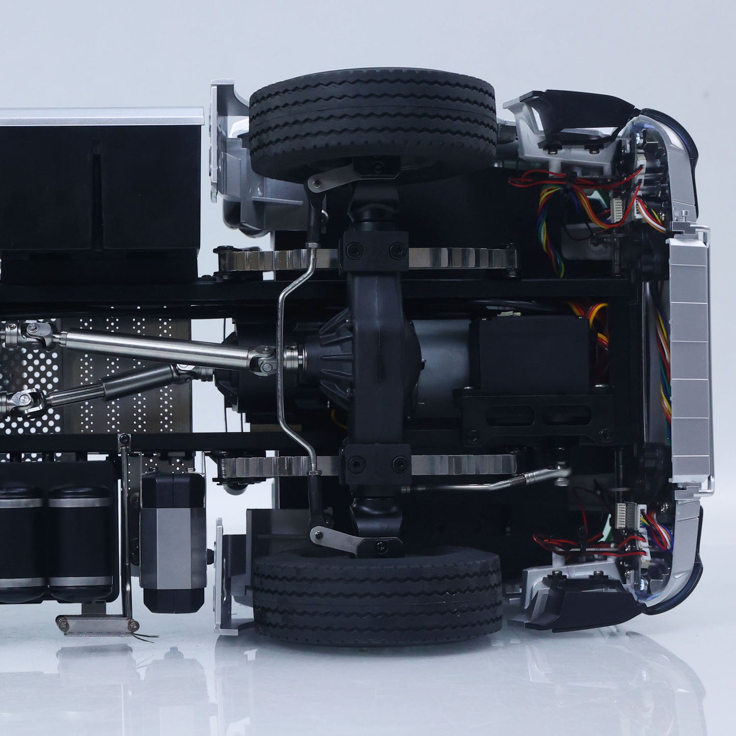 US Stock Kabolite 1/14 4X4 RC Tractor Truck 5801 3Axles Electric Lifting Dump Trailer 2 Speed Transmission Battery Light Sound System