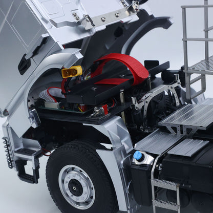 US Stock Kabolite 1/14 4X4 RC Tractor Truck 5801 3Axles Electric Lifting Dump Trailer 2 Speed Transmission Battery Light Sound System