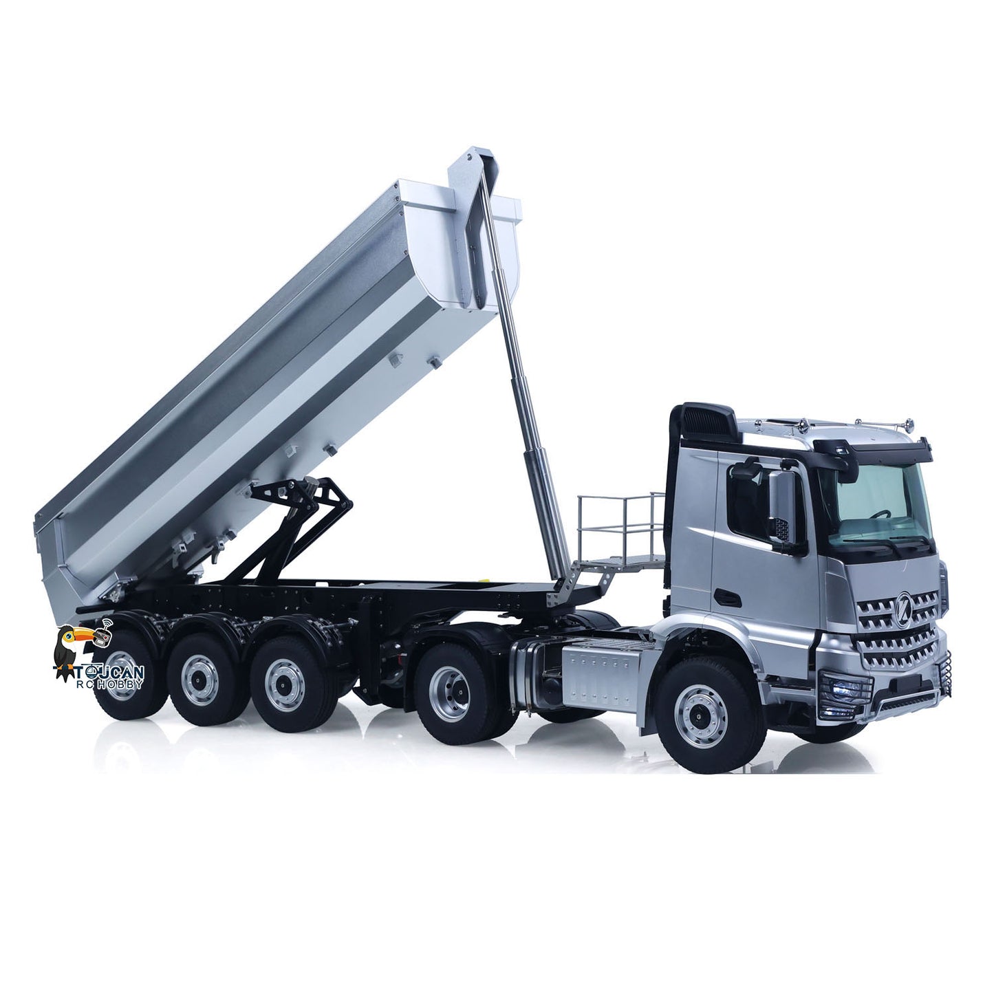 Fast Free Shipping Kabolite RTR Car 1/14 4X4 RC Tractor Truck 3Axles Electric Lifting Dump Trialer