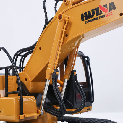 US Stock HUINA 1/14 1535 15CH RC Electric Excavator Remote Control Digger RTR Toy Model 2.4G Radio System Cabin Battery Sound Light Unit