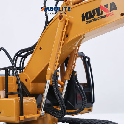 IN Stock HUINA 1535 1/14 RC Electric Excavator 15CH 2.4G Remote Control Digger with Sound Light Effects Gift for Boys