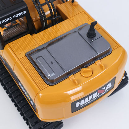 HUINA 1/14 RC Electric Excavator 1535 Remote Control Digger 15CH 2.4G Radio Finished Toy Model Battery Sound Light Effects