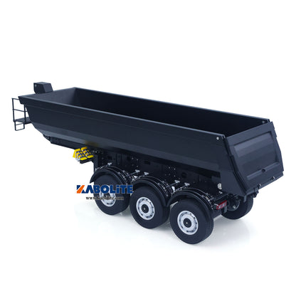US Stock Kabolite 1/14 Metal Remote Control 3Axles Electric Lifting Semi Trailer Dumper for RC Tractor Truck SC 770S 100 Battery Charger