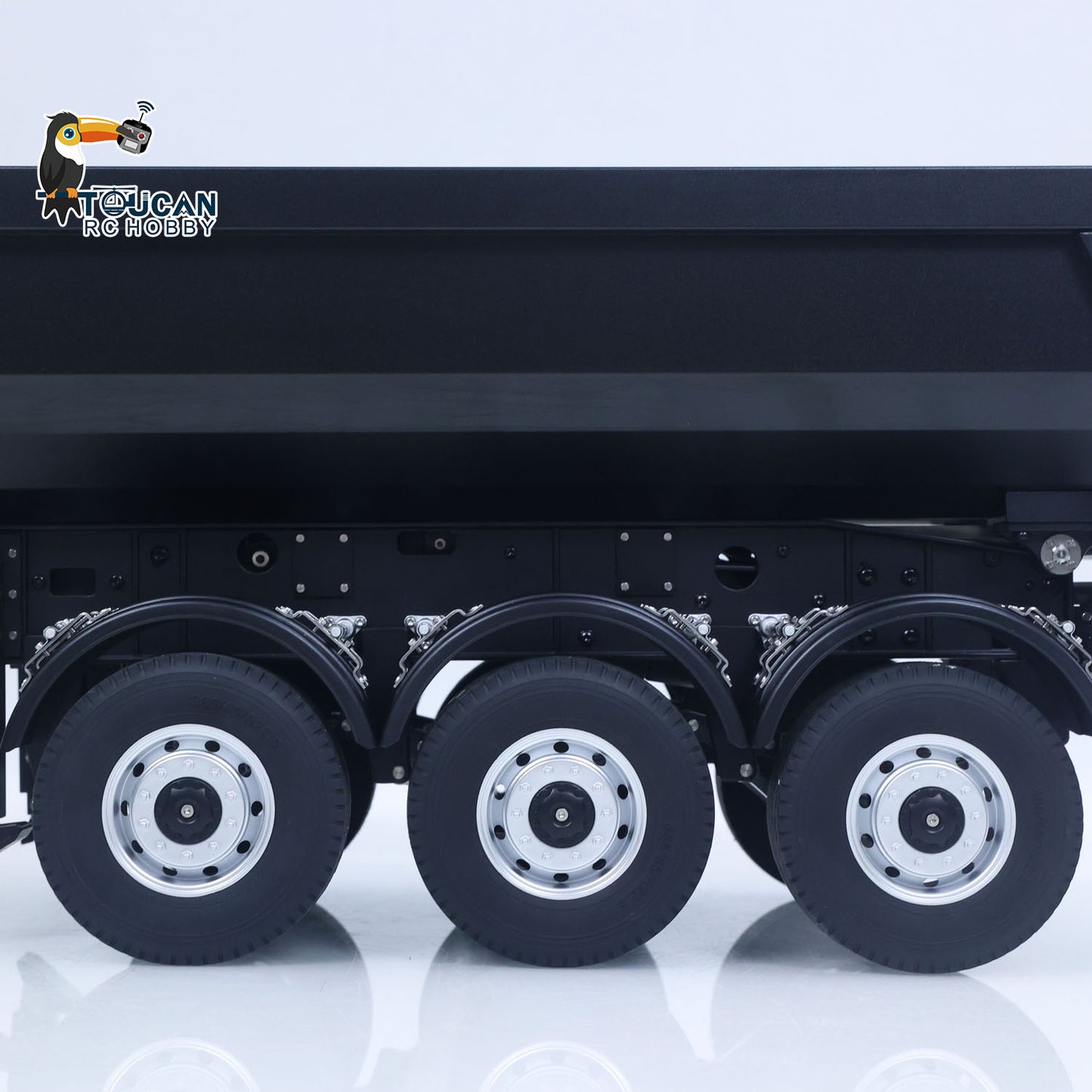 Kabolite 1/14 Metal Remote Control 3Axles Electric Lifting Semi Trailer Dumper for RC Tractor Truck SC 770S 100 Battery Charger