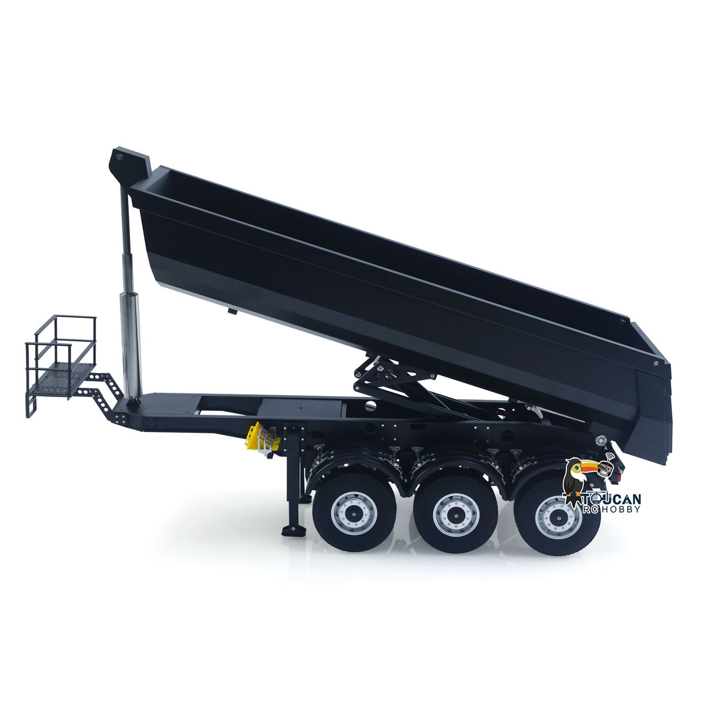 Kabolite 1/14 Metal Remote Control 3Axles Electric Lifting Semi Trailer Dumper for RC Tractor Truck SC 770S 100 Battery Charger