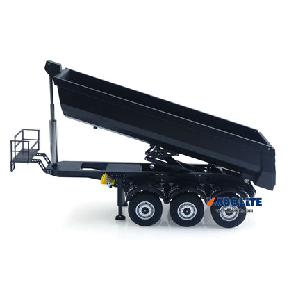 Kabolite K770S-102 1/14 Metal 3Axles Remote Control Electric Lifting Dump Semi Trailer for Weekend Outdoor Fun