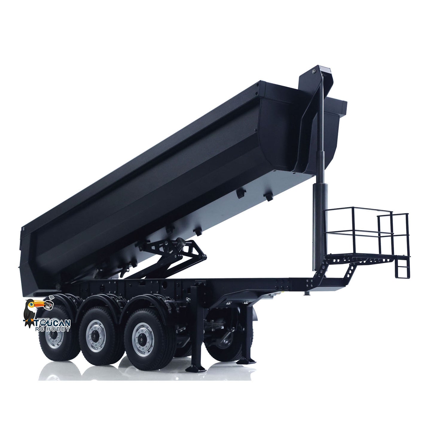 Kabolite 1/14 Metal Remote Control 3Axles Electric Lifting Semi Trailer Dumper for RC Tractor Truck SC 770S 100 Battery Charger