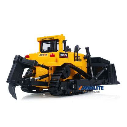 IN Stock HUINA 1554 1/16 Electric Remote Control Bulldozer with Metal Ripper Light Sound Effect for Construction Vehicle Hobbyists