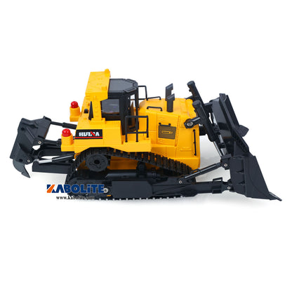 IN Stock HUINA 1554 1/16 Electric Remote Control Bulldozer with Metal Ripper Light Sound Effect for Construction Vehicle Hobbyists