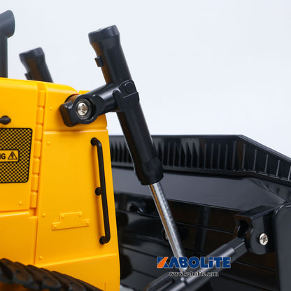 IN Stock HUINA 1554 1/16 Electric Remote Control Bulldozer with Metal Ripper Light Sound Effect for Construction Vehicle Hobbyists