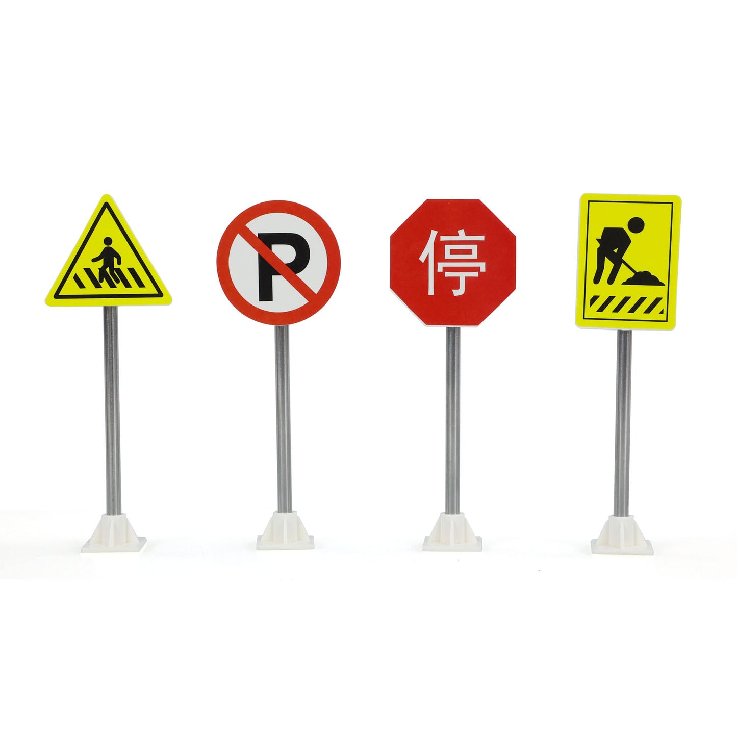 Kabolite Plastic Decorative Traffic Sign Guardrail Barrier Traffic Cones Crash Bucket Spare Parts for 1/14 RC Construction Vehicles Model