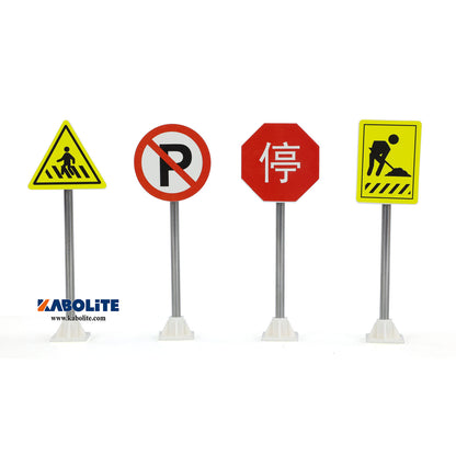 IN Stock Kabolite Plastic Decorative Traffic Sign Guardrail Barrier Traffic Cones Crash Bucket Spare Parts for 1/14 RC Construction Vehicles Model