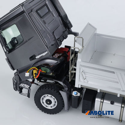 US STOCK Kabolite 5701 1/14 4x4 Remote Control Dump Truck Electric Lifting Tipper with 2-Speed Transmission LED Lights Sound System